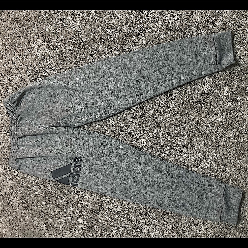 Adidas grey jogger sweatpants.